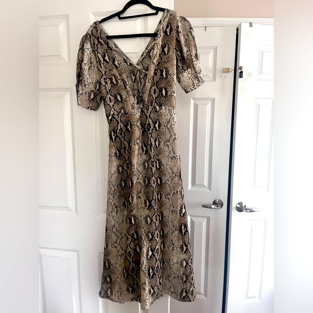 Elegant Snake Print Dress
